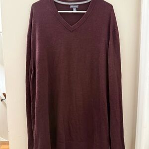 Van Heusen Men's Deep Maroon V-Neck Sweater